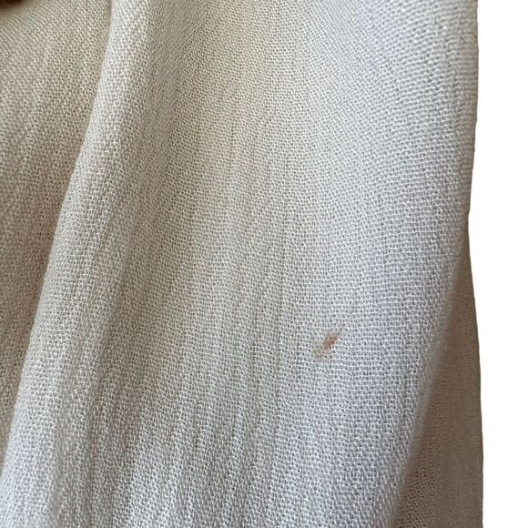 Mahina ~ Ivory Jumpsuit~lightweight gauze like fabric~broidered bodice ~ size M - Picture 9 of 14